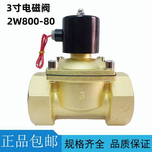 全铜大口径电磁阀220V24V水阀气阀2.5寸 2W650-65 2W800-80 3寸