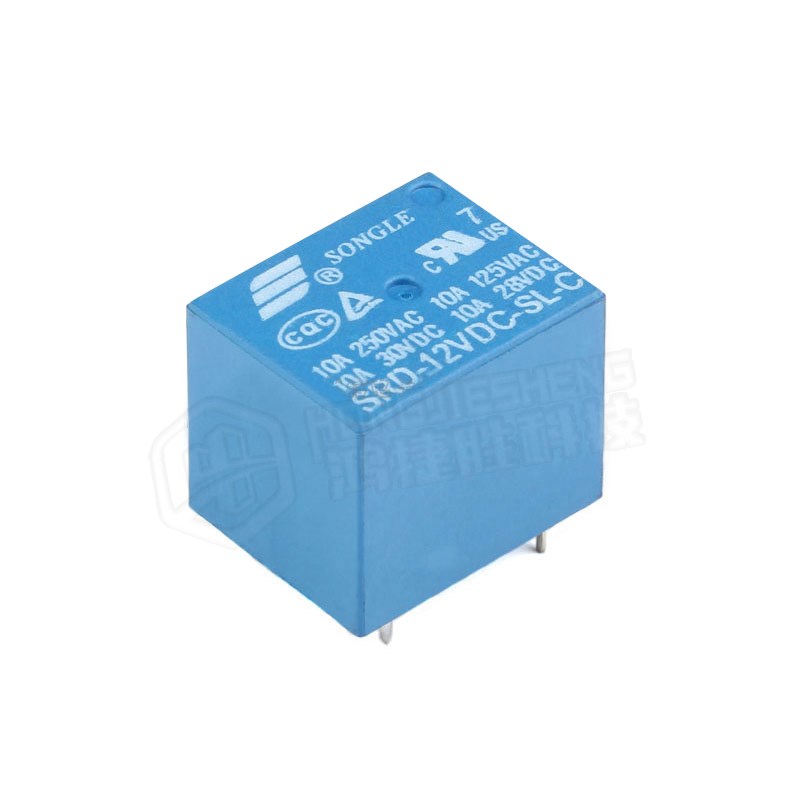松乐继电器SRD-03V05V 06 09V12V 24VDC-SL-A/SL-C 10A 4/5脚 5个