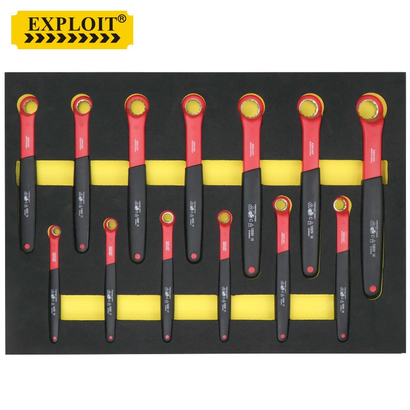 进口开口梅花T形棘轮扳手套筒钳子螺F丝刀电工剪1000V绝缘工具