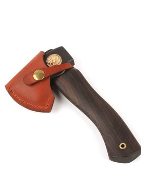 印第安手斧EgDC随身户外小斧头帮道具440C钢制黑檀木柄小型迷你斧