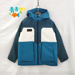 安踏儿童2025冬季352546607N男大童可拆卸羽绒两件套三合一冲锋衣
