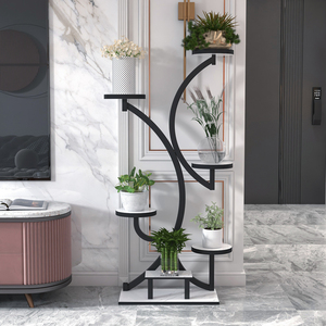 花架子客厅落地式轻奢网红花盆架简约现代绿萝室内铁艺植物摆放架