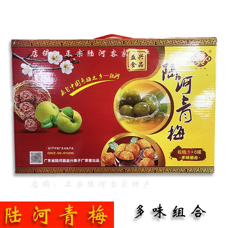 陆河特产 益兴奇味梅 话梅干情人梅可可香梅 陆河青梅6瓶整箱包邮