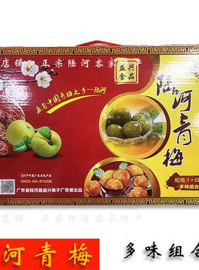 陆河特产 益兴奇味梅 话梅干情人梅可可香梅 陆河青梅6瓶整箱包邮