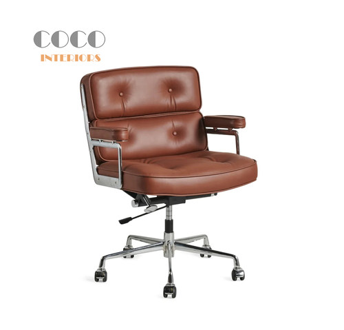 家用现代可旋转Eames lobby chair舒适休闲办公洽谈皮艺椅子