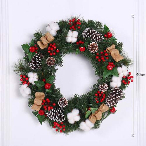 Cotton linen series Christmas wreath Christmas pendant Home