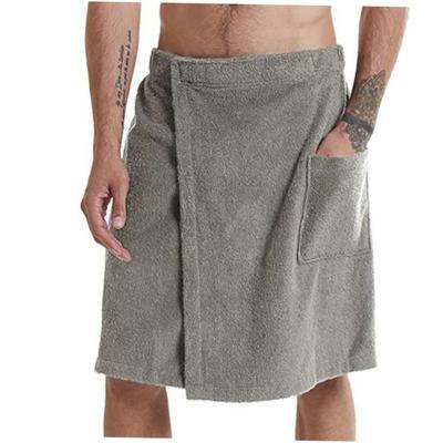 Men's soft towel comfortable bath wearable bathrobe