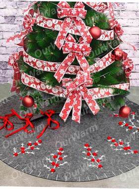OurWarm Christmas Tree Skirt 30/36/48inch Round Carpet