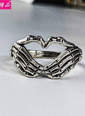 Creative retro men women personality punk ghost finger ring