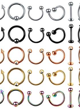 1PC G23 Titanium Nose Lip Ear Cartilage Tragus Piercing Eyeb