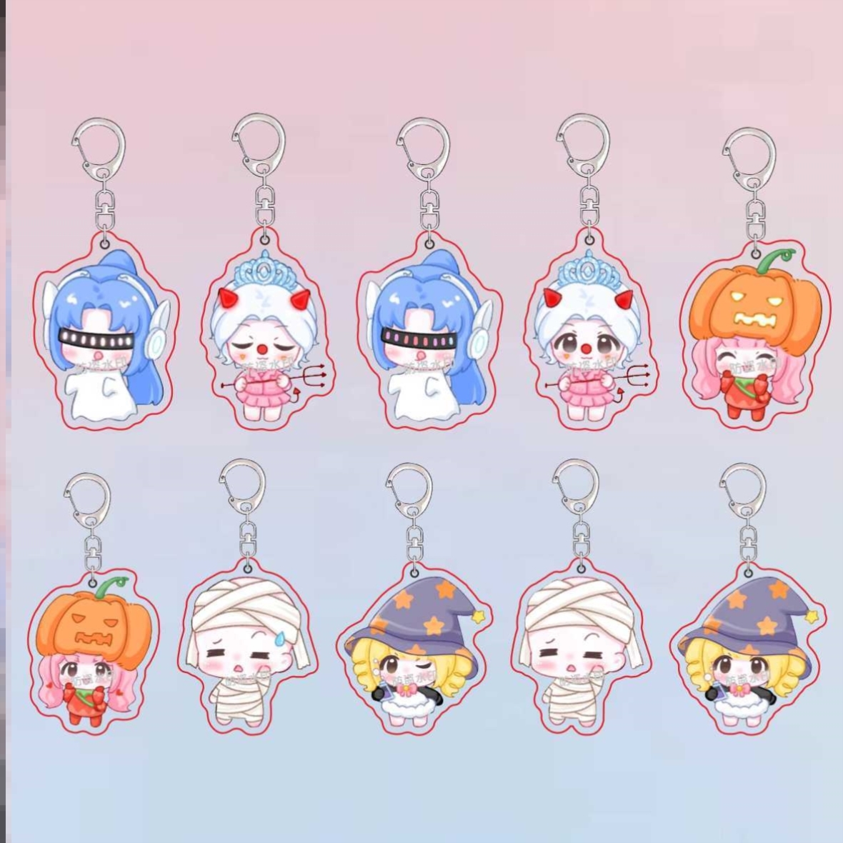 Q版和平精英装饰亚克力钥匙扣可爱卡通游戏周边挂件学生朋友礼物