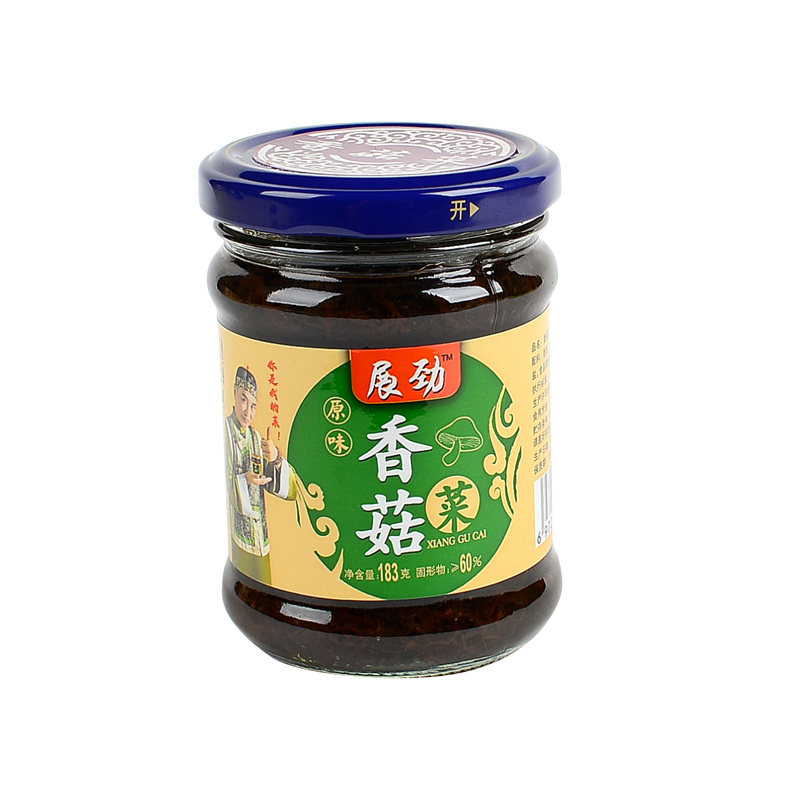 潮汕特产小菜展劲香菇菜拌饭菜早餐酱菜下饭配菜佐粥杂咸菜183g瓶