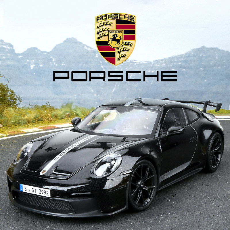 美驰图1:18保时捷Porsche911 GT3正版合金车男友模型摆件生日礼物
