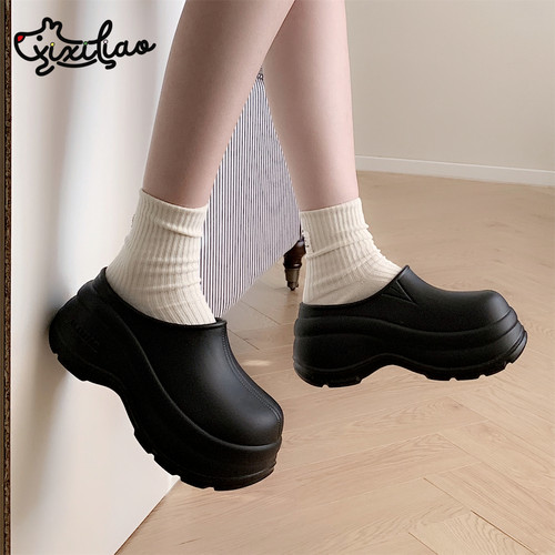 个性简约时尚厚底防滑懒人穆勒鞋