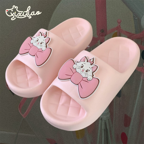 细细条可爱少女心玛丽猫凉拖鞋