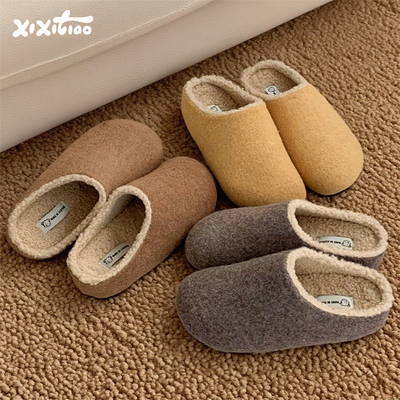 细细条棉拖鞋懒人一脚蹬土豆鞋