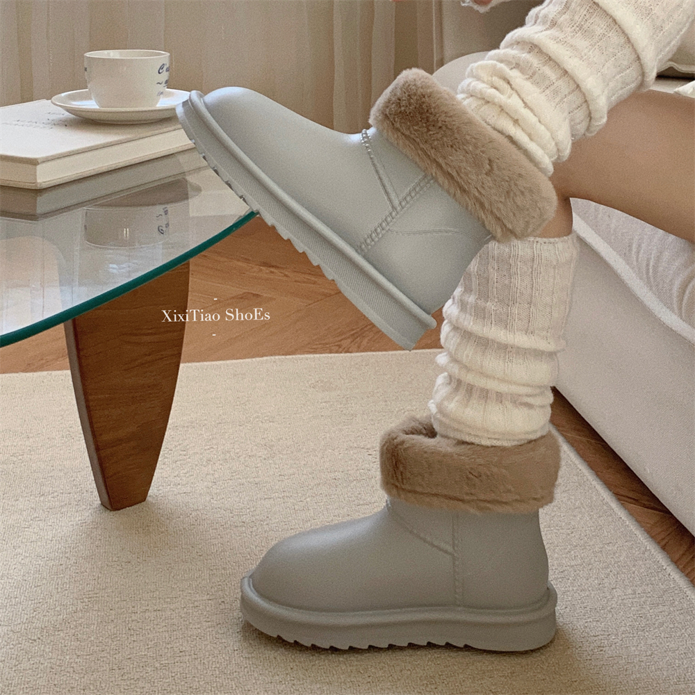 细细条户外防滑保暖加绒雪地靴