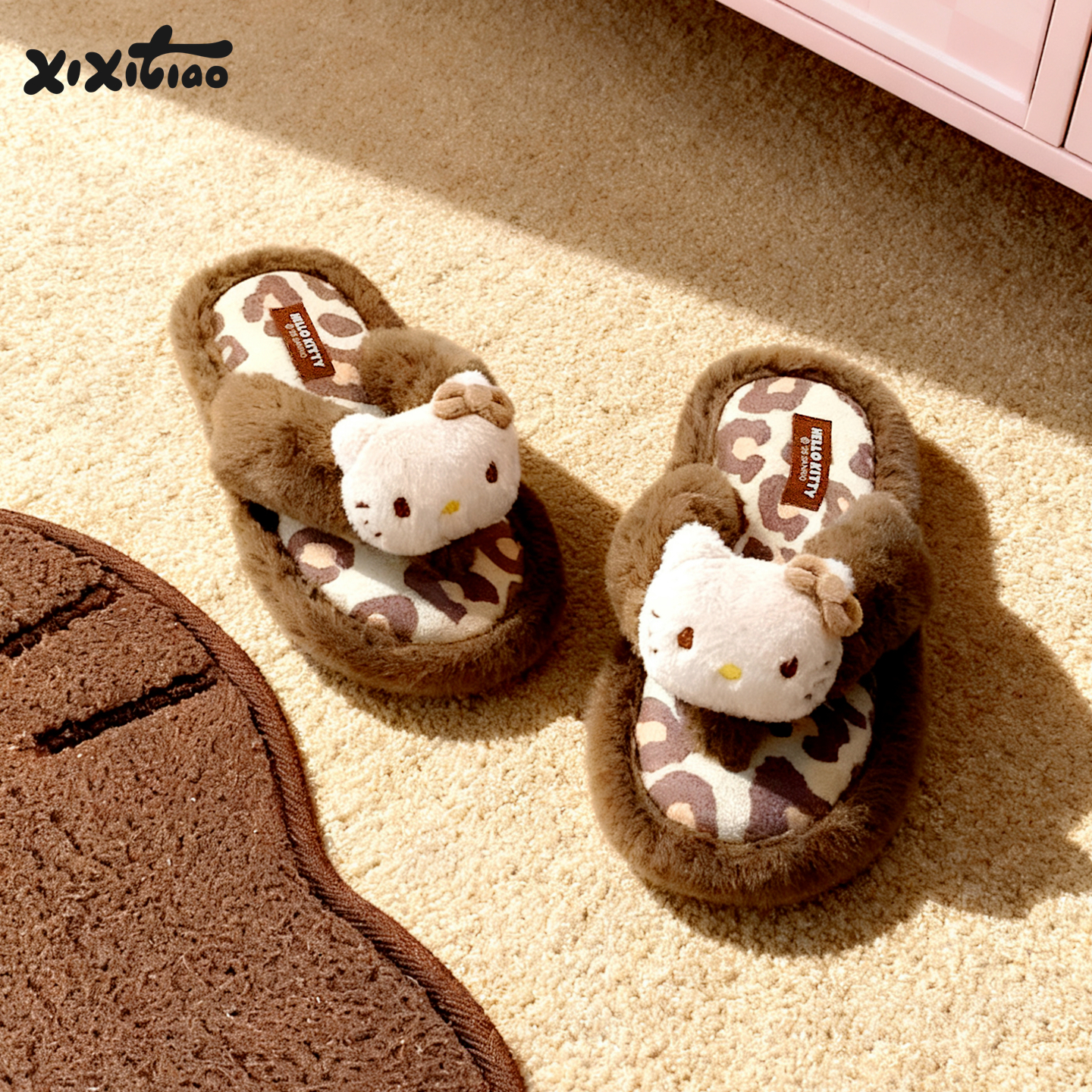 细细条毛毛人字拖正版HelloKitty