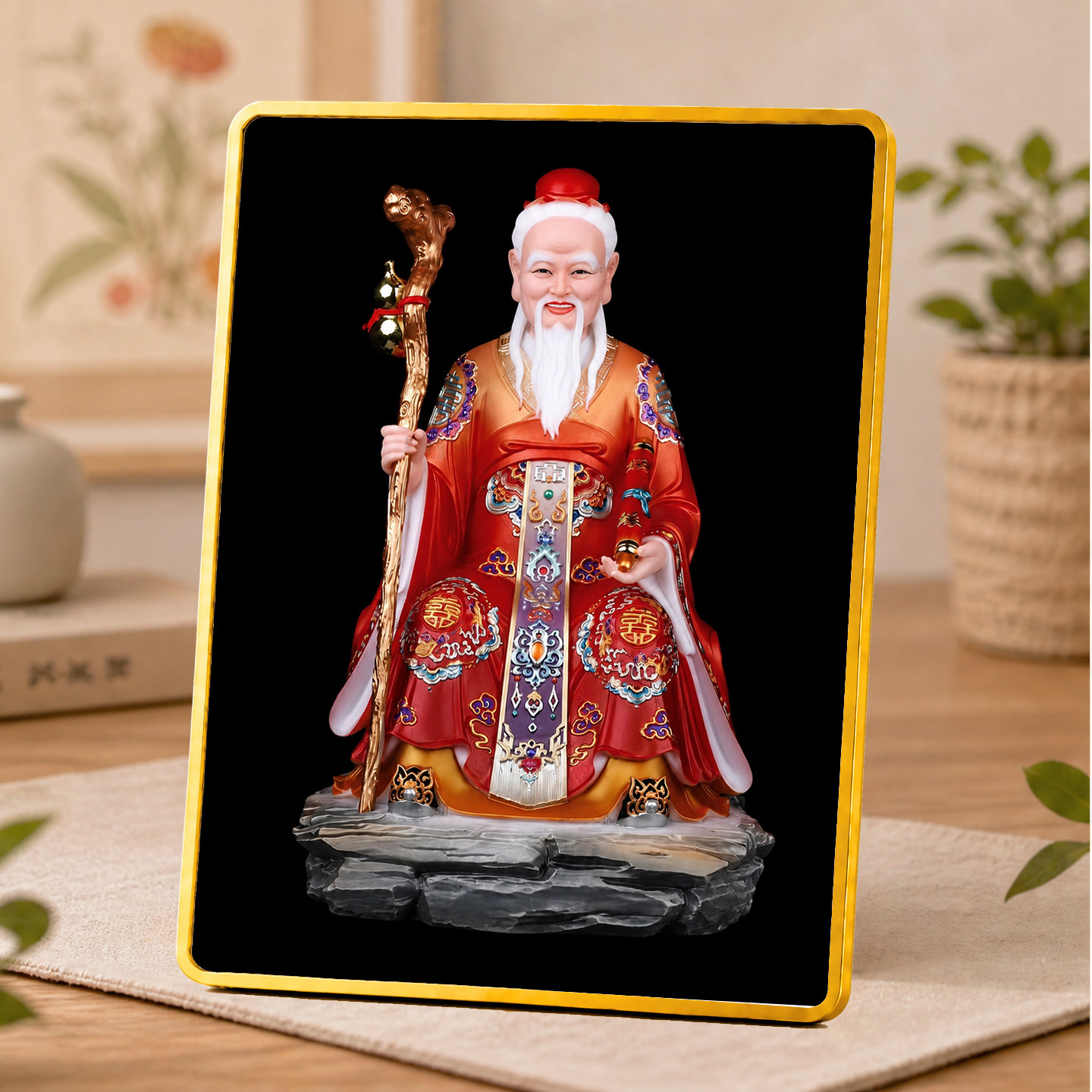 月下老人月老神像摆件客厅玄关招装饰摆件