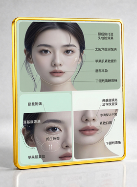 轻医美面部美学设计展示摆件美容院咨询参考装饰摆台