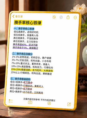 换手率核心铁律装饰摆件股民炒股桌面摆台办公室书桌装饰送礼