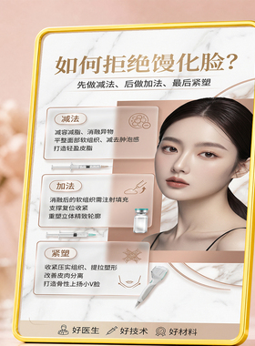 如何拒绝馒化脸医美科普摆台美容院前台桌面装饰摆件