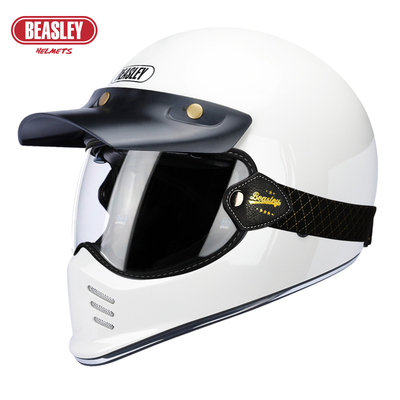 新款BEASLEY比斯力复古头盔摩托车全盔男冬季巡航哈雷机车新年礼