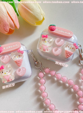 凯蒂猫适用漫步者花再evo air保护套MagicANC可爱zeroair耳机壳n2pods日系TOU3 x1evo Zeropro lolli3anc软壳