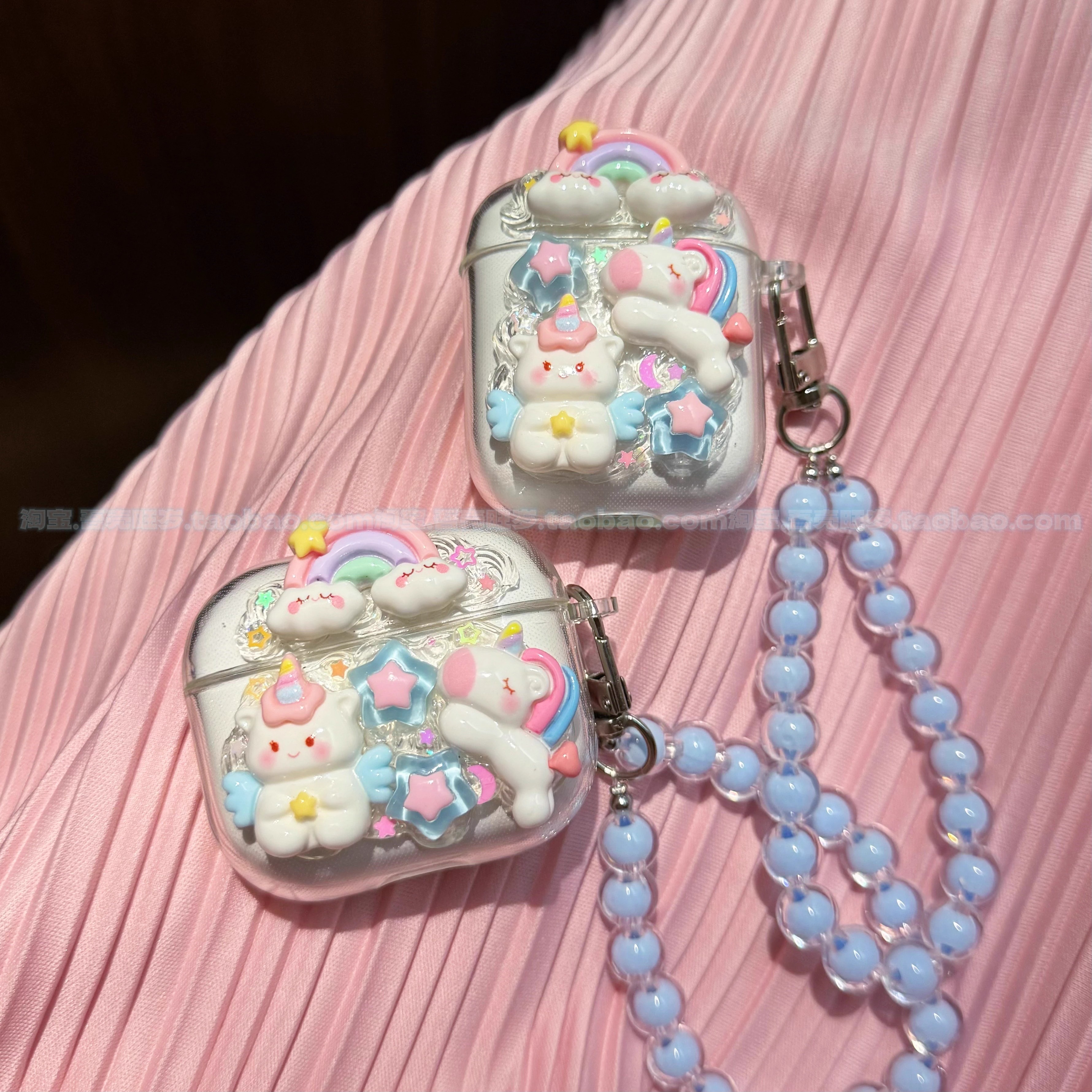 AS01可爱彩虹独角兽耳机套