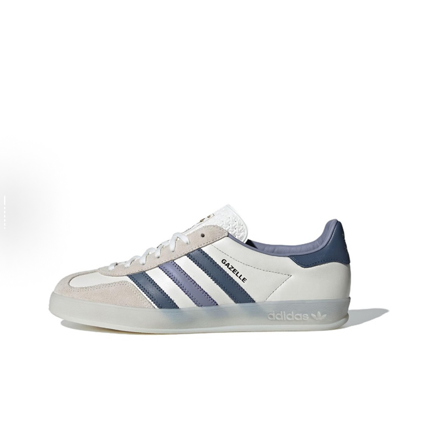 ADIDAS 三叶草 GAZELLE INDOOR 白蓝 男女低帮复古德训板鞋IG1643