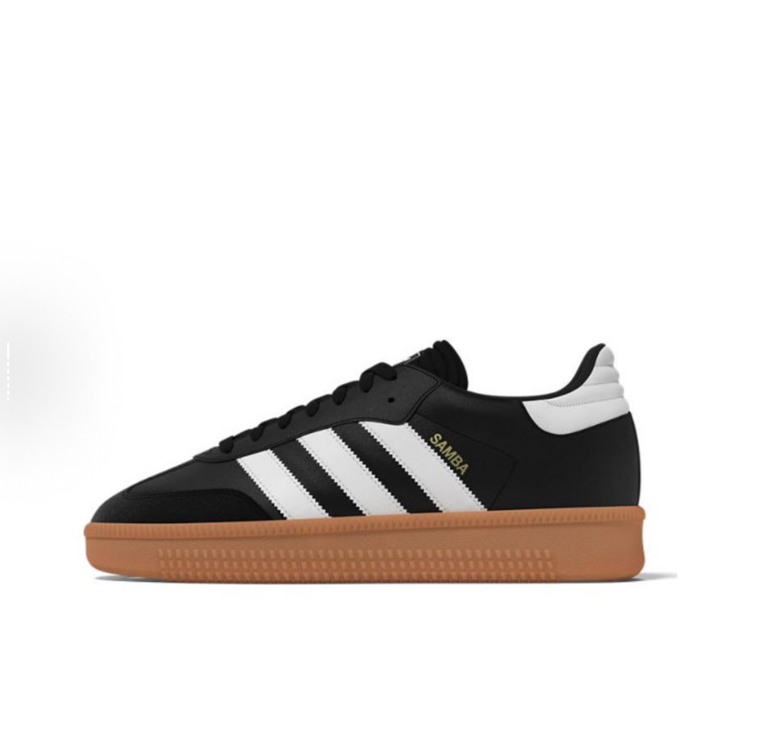 ADIDAS三叶草SAMBA XLG 黑白男女低帮厚底复古休闲德训板鞋IE1379
