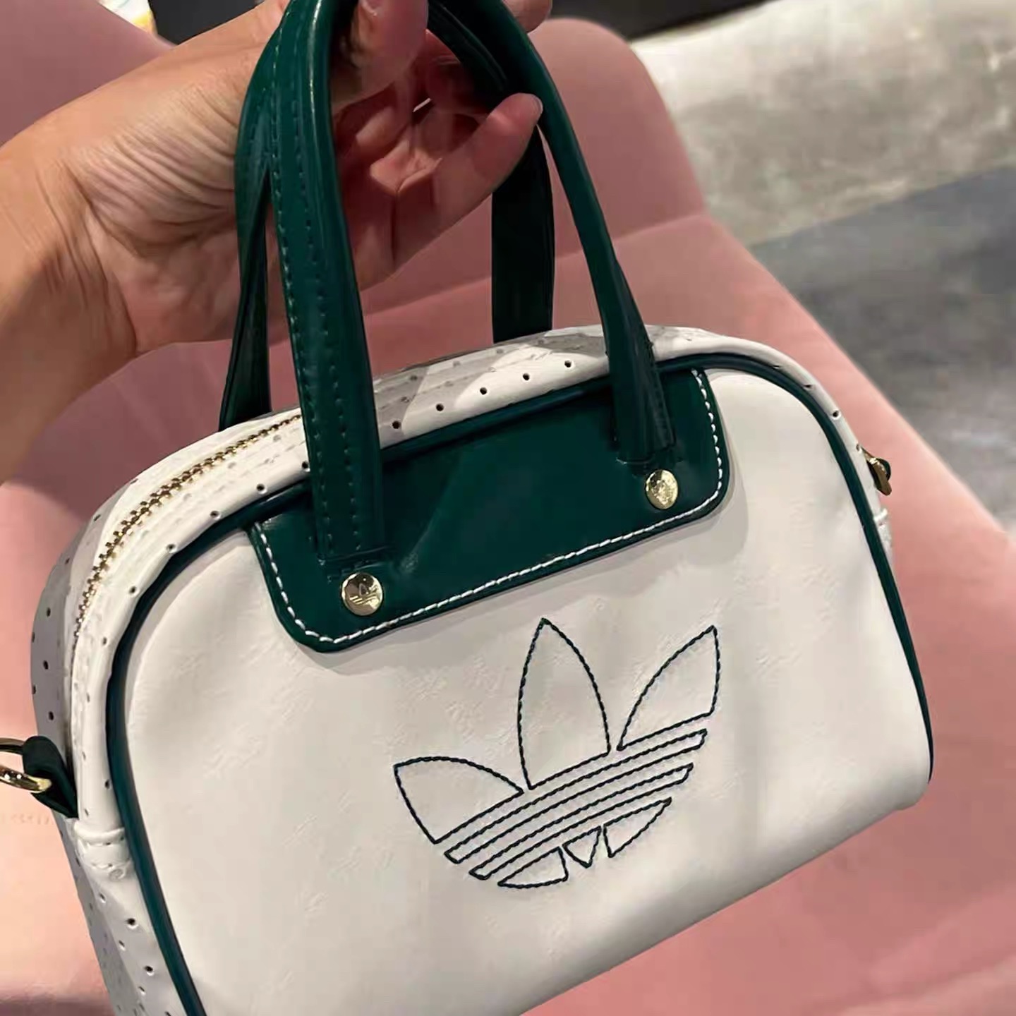 ADIDAS三叶草MINI BOWLING BAG迷你保龄球包运动单肩斜挎包JC5690