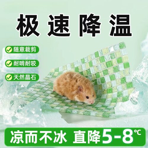 仓鼠用品冰垫夏天降温板神器降温兔子豚鼠凉席金丝熊夏季专用垫子