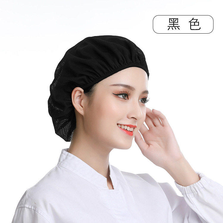 可洗网兜帽子工作帽女食堂餐饮餐厅防掉头发头套厨房专用车间卫生