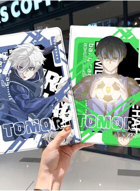 蓝色监狱华为平板matepad11保护套v8pro壳m6带笔槽x8荣耀9三折8vivopadair3小米6六5pro适用6s红米se2023卡通