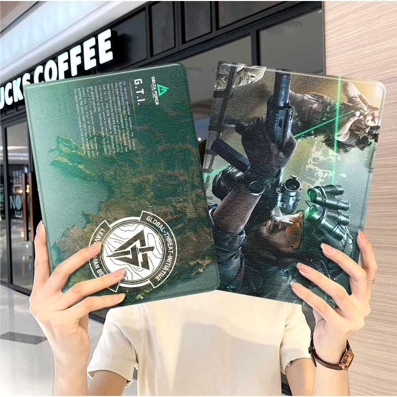 三角洲行动华为平板matepad11保护套5s壳air12联名v8周边pro8荣耀9男生m6外壳5小米7三折6pro适用7s红米kpad