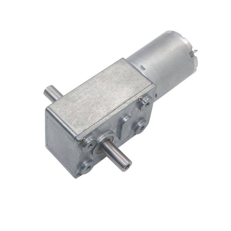 jgy370直流减速电机小马达6v12v24v微型双出轴自锁轮涡轮蜗杆小型