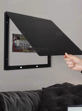 弱电箱遮挡超薄多媒体盒压克力哑光盖板定制配电箱装饰画 画极简