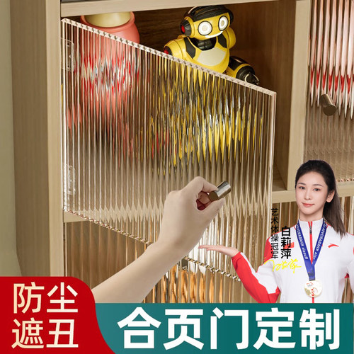亚克力柜门定制透明遮挡板自装