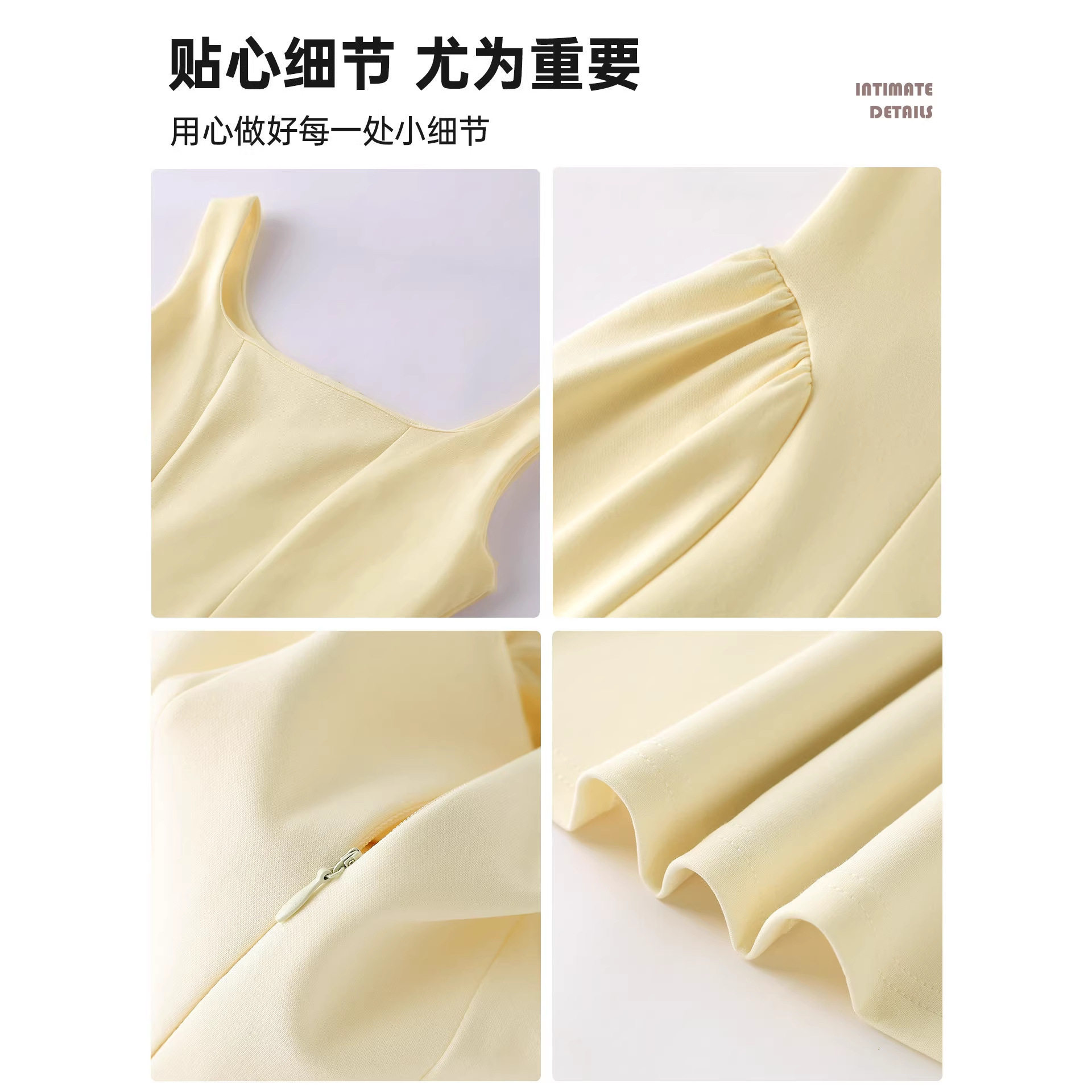 黄色长款裙子女早春季无