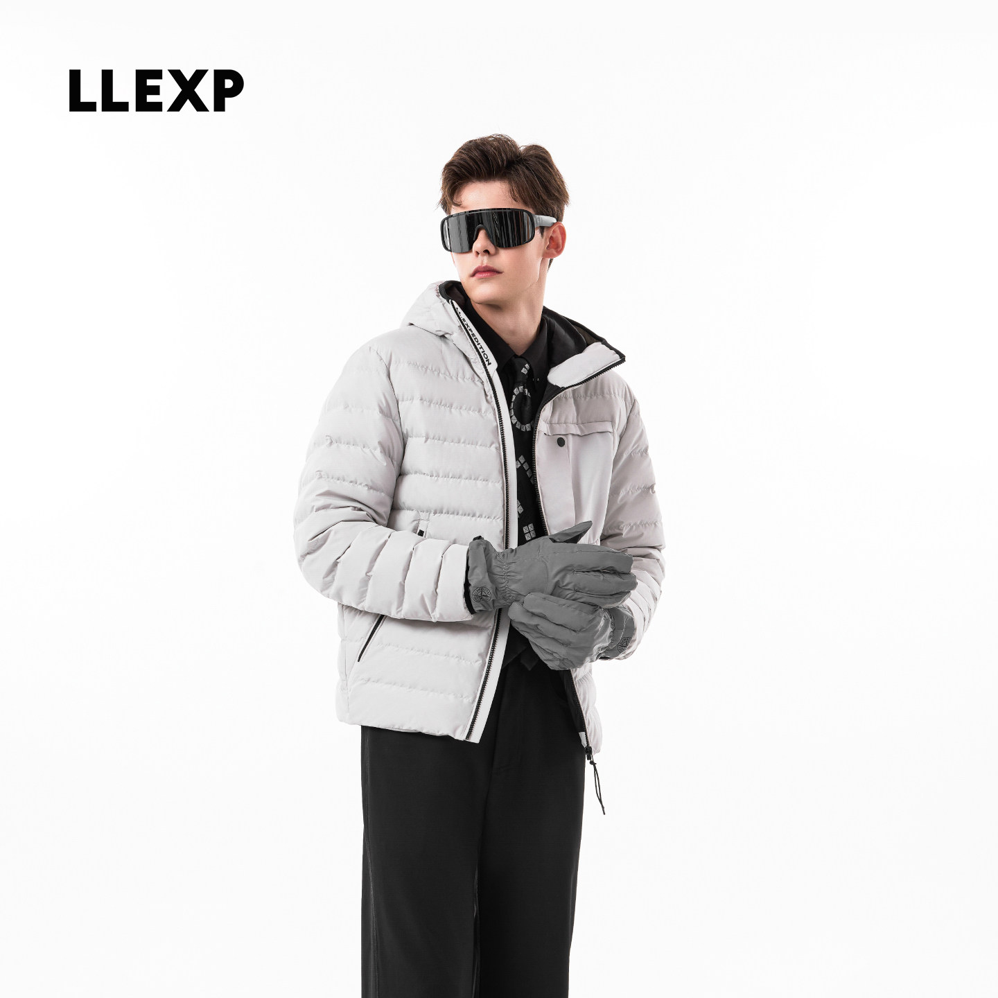 【LLEXP】90鹅绒斜拉链羽绒服