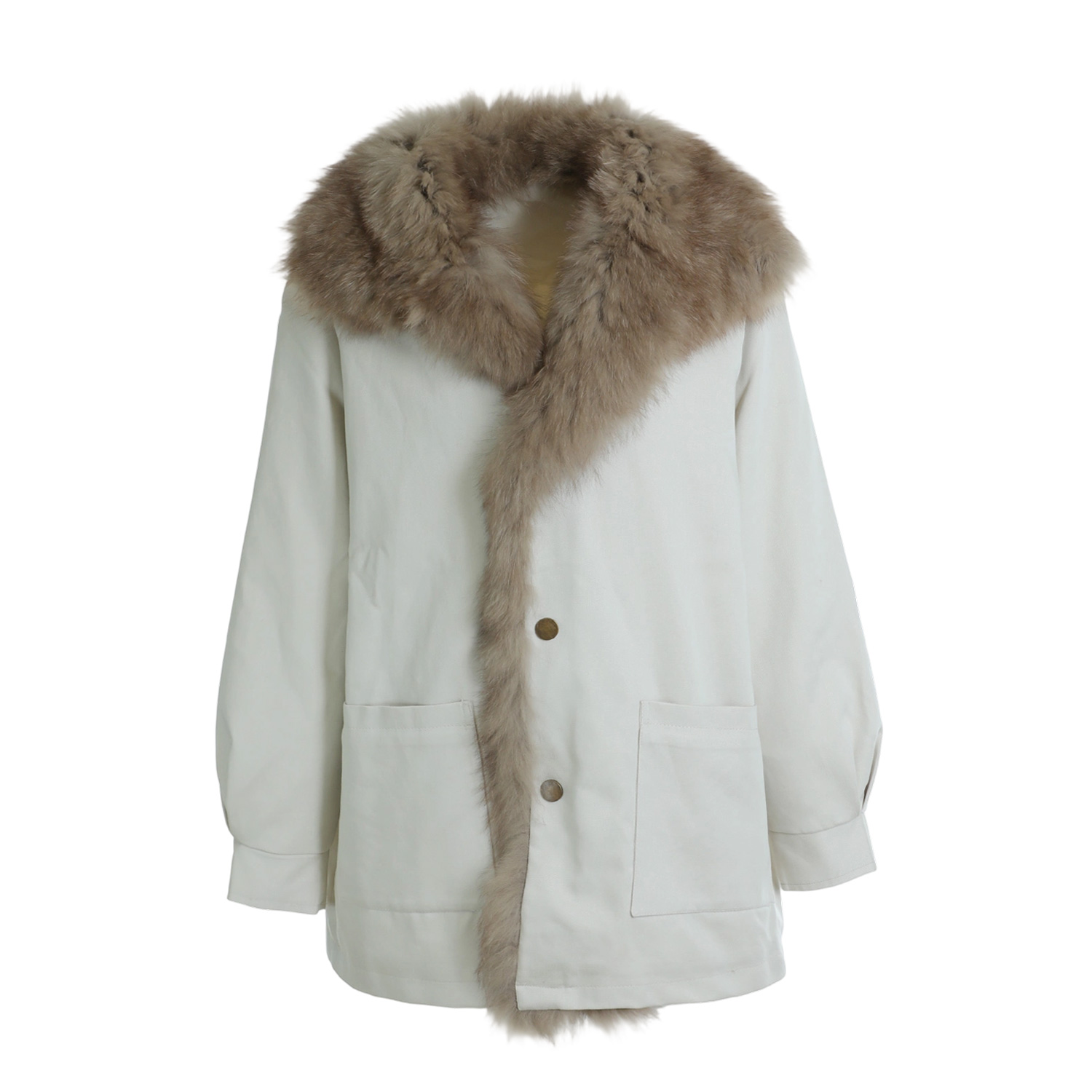 革美 狐狸毛领羽绒外套5E2216522