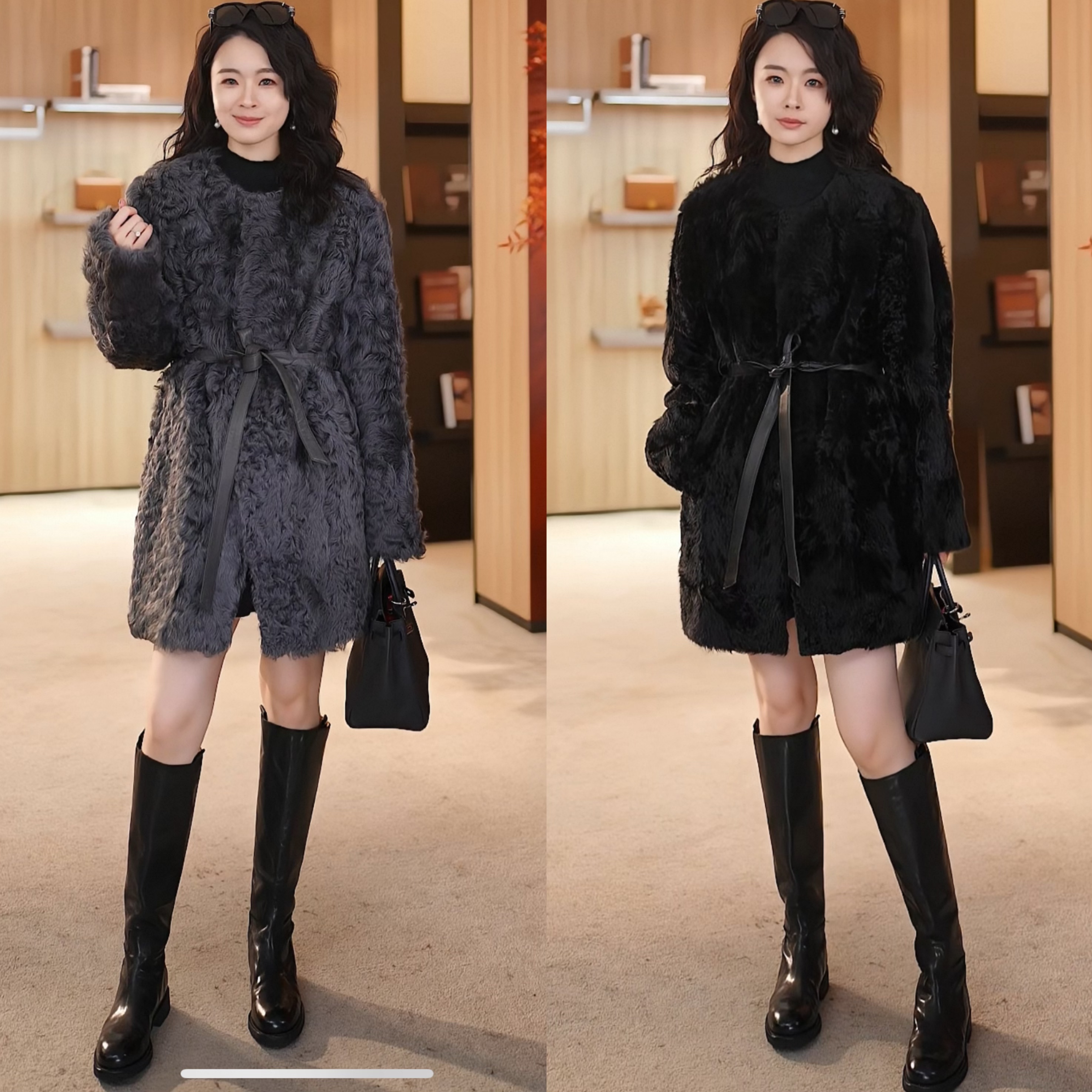 【小丸子】[小湖羊]25冬天然小湖羊贵妇过年战袍5E2216535