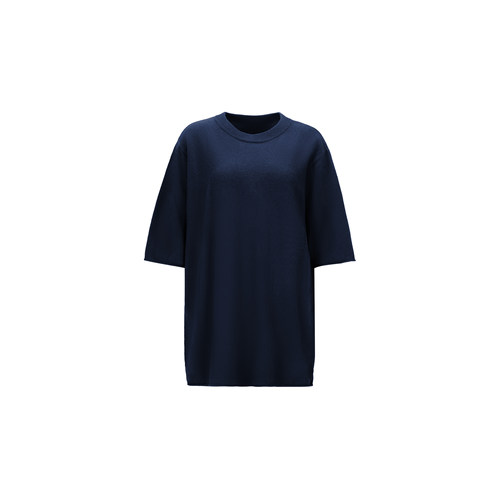【ROW风羊毛T】wool100%坑条领套头卷边大板针织衫WT54FFU166
