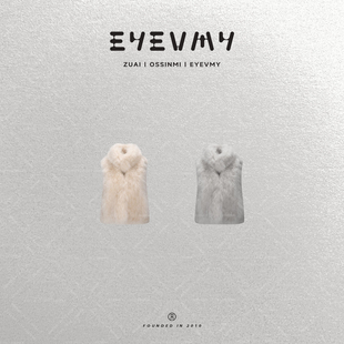 【稀奢帕什米纳马甲】100山羊绒可拆围脖软糯皮草外套WT54PWK013