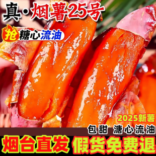 香甜流油正宗山东烟薯25号红薯新鲜现挖烤地瓜糖心流油烤红薯专用