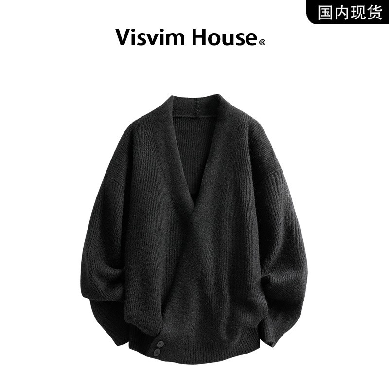 品牌现货撤柜】VISVIM WINGS春秋季针织衫慵懒老钱风开衫毛衣男士