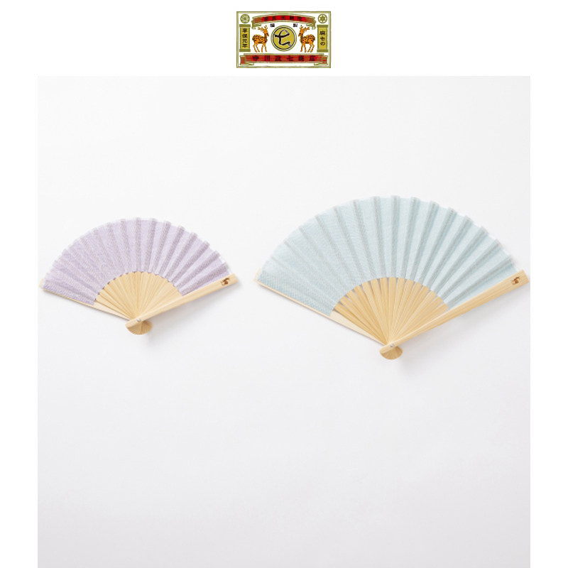 中川政七商店 折扇 竹扇蚊帐布扇面 随身夏季 - 实物图