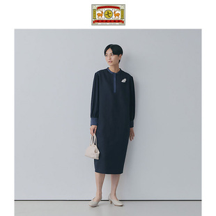 中川政七商店亚麻棉连衣裙宽松型休闲商务日常女装优雅中长款