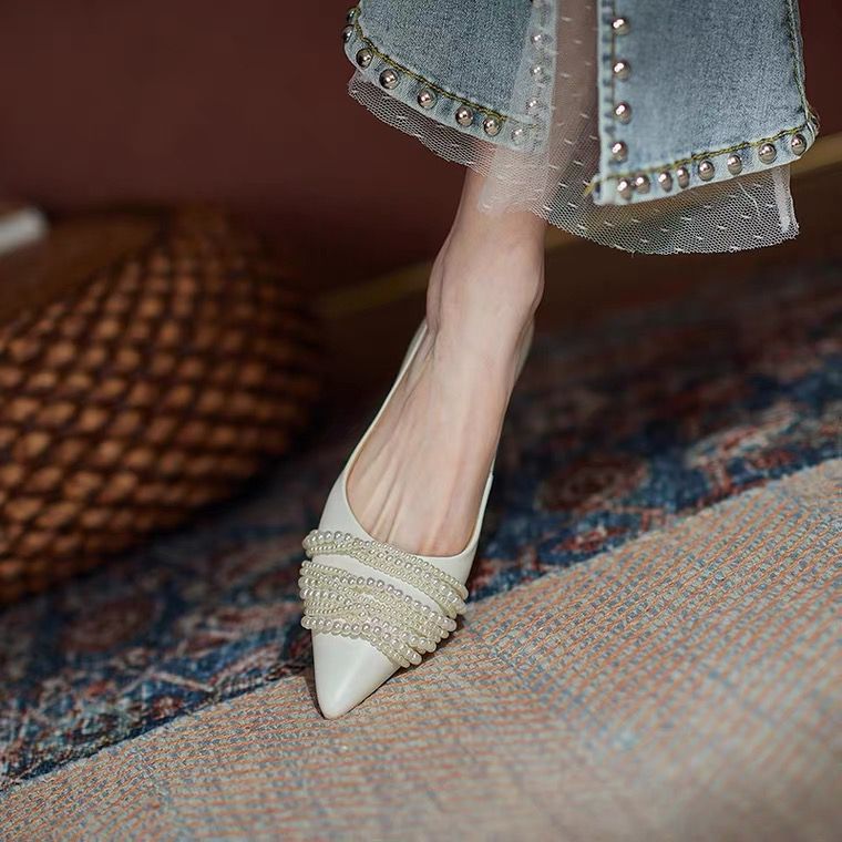 老北京布鞋女洋气一脚蹬年轻人豆豆凉鞋2025新款夏季鞋子女款女鞋